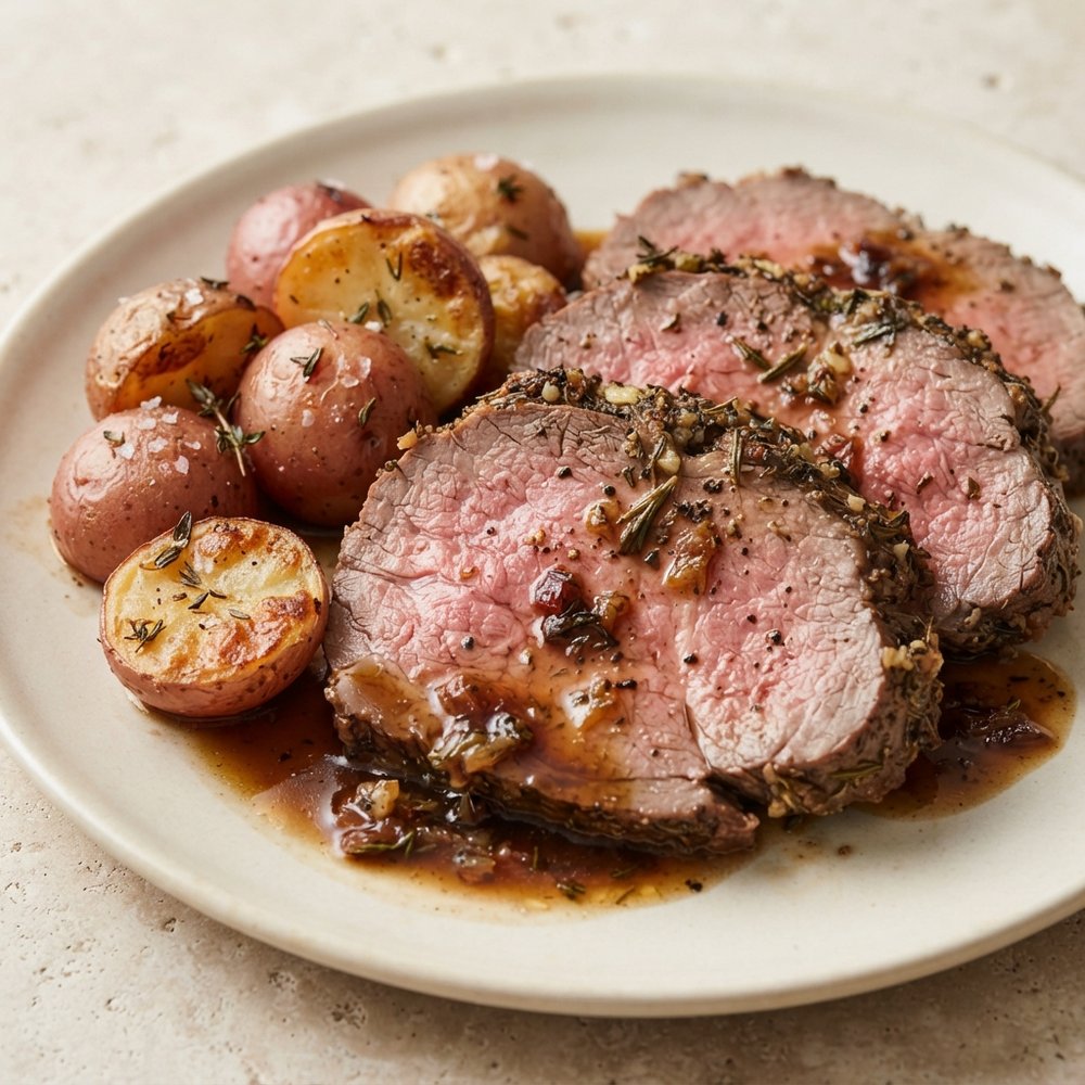 Guinness-Infused Irish Roast Beef with Au Jus