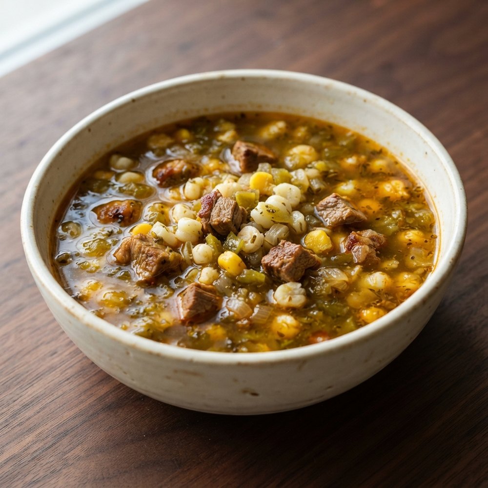 Classic Pork Pozole with Green Chiles
