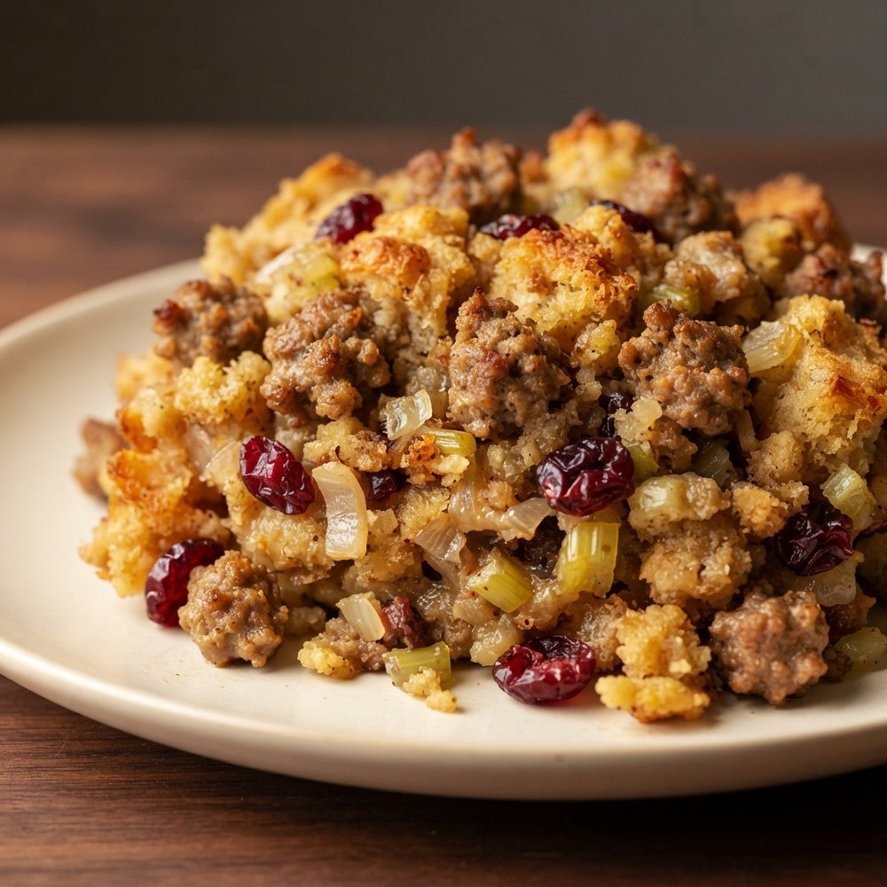 Cranberry and Sausage Holiday Stuffing