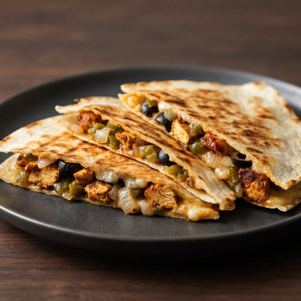 Adobo Chicken Quesadillas on the Grill