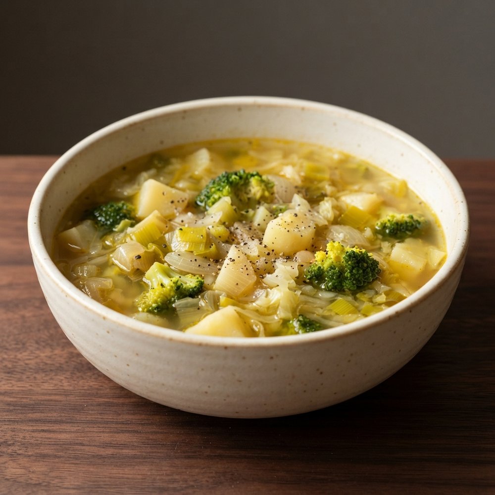 Broccoli, Leek, and Cabbage Soup