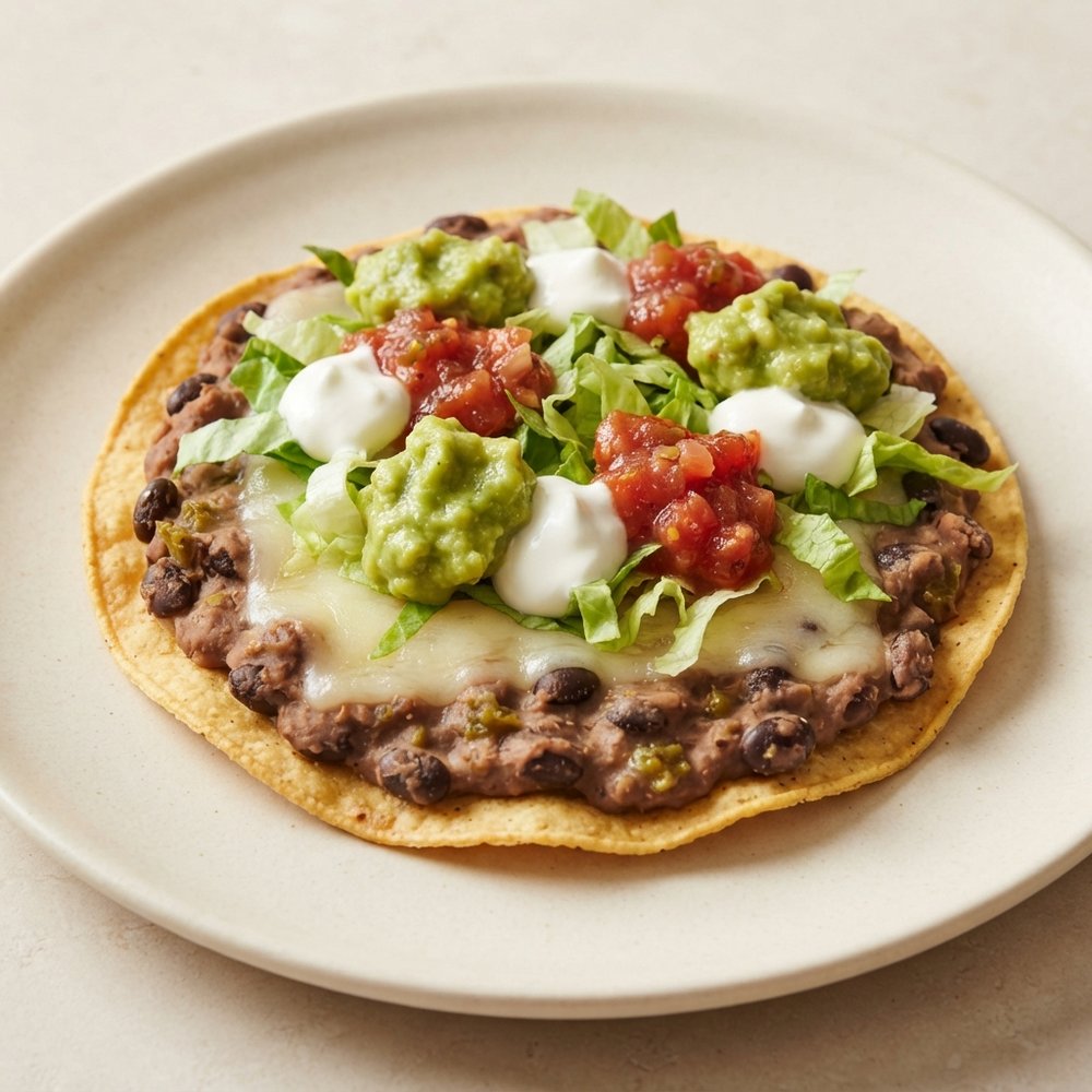 Spiced Black Bean Tostadas