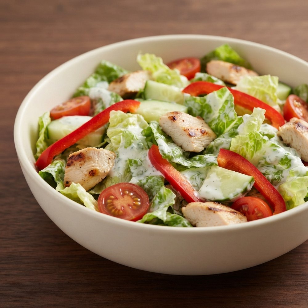 Greek Chicken Souvlaki Salad Bowl
