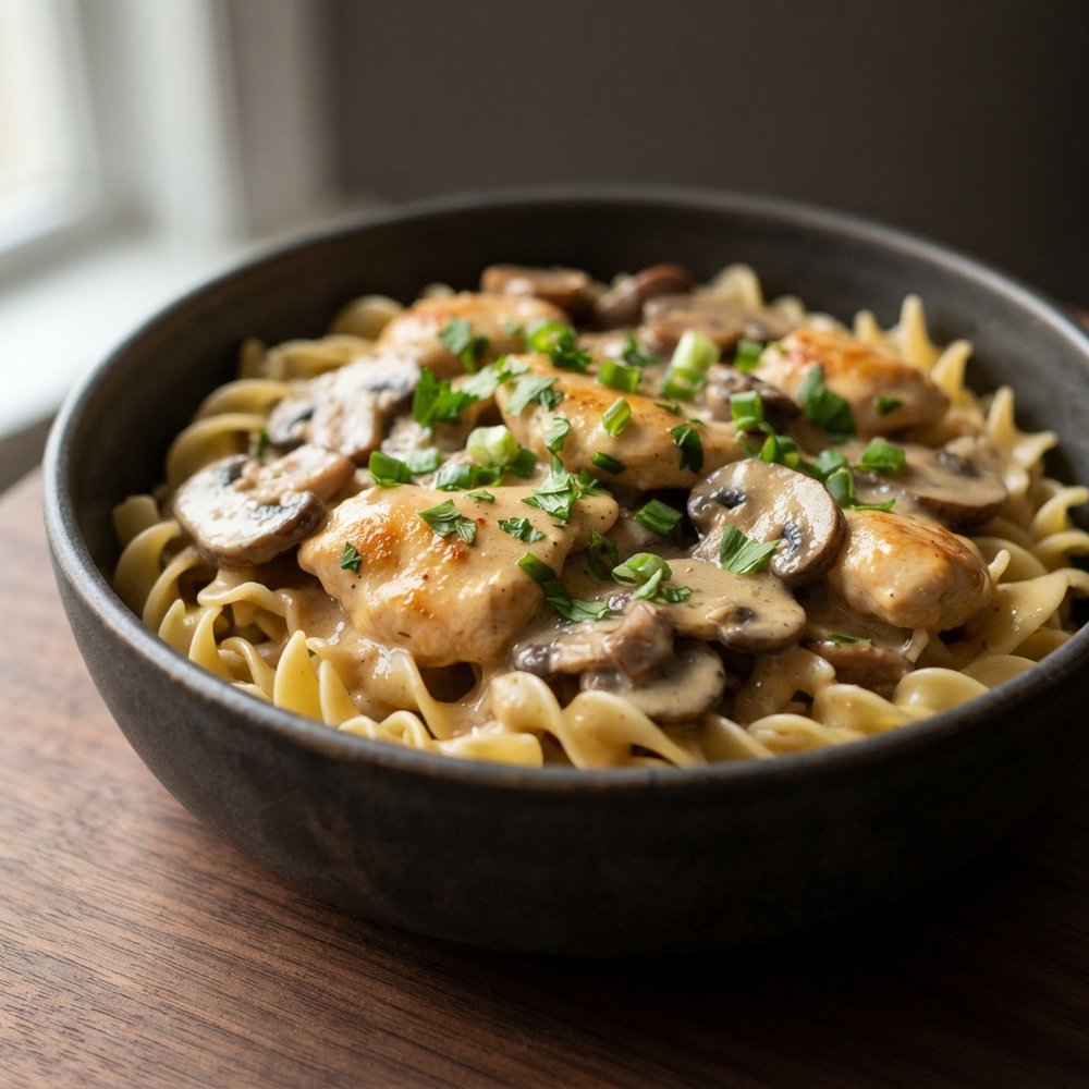 Creamy Chicken Stroganoff