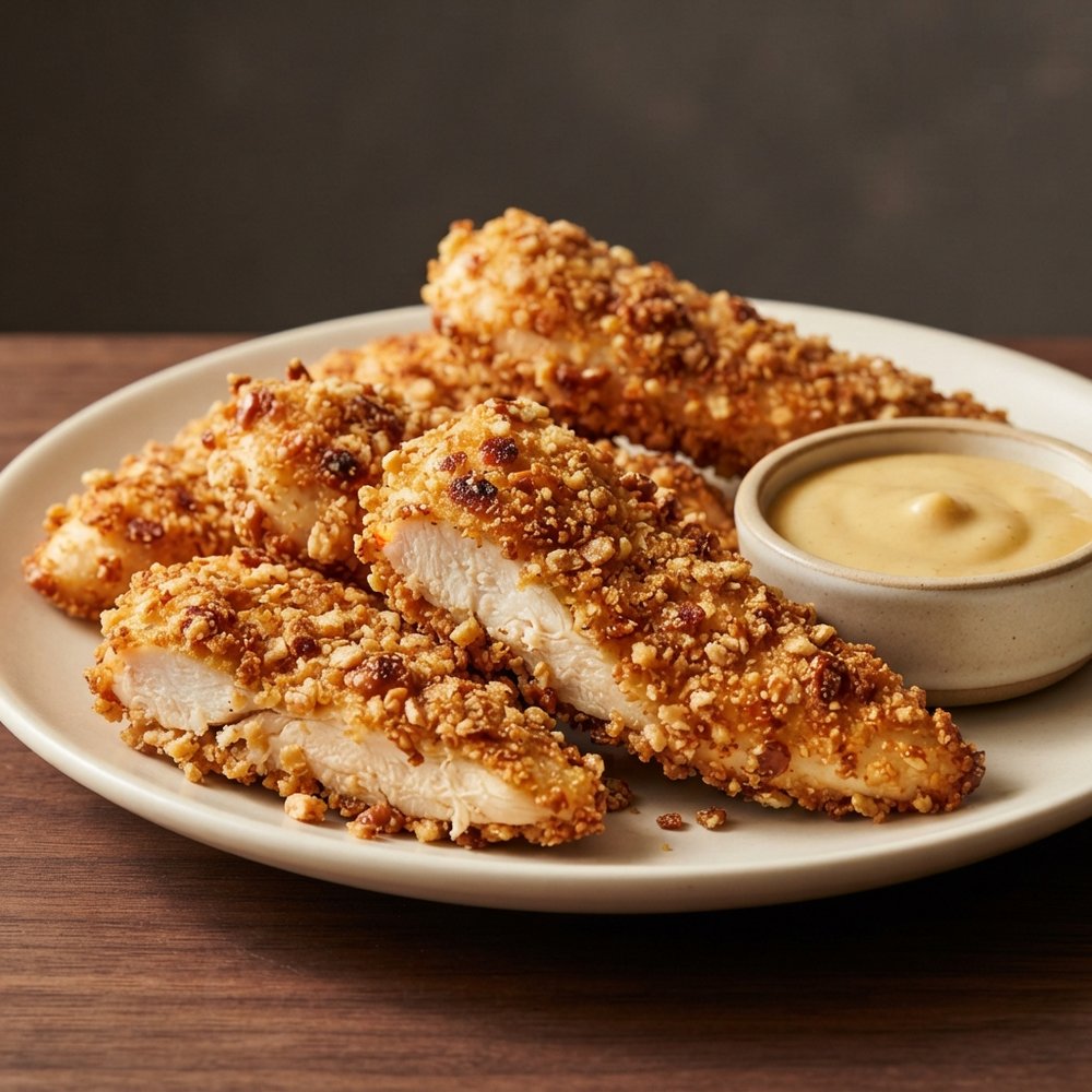 Crispy Pretzel-Coated Chicken Tenders