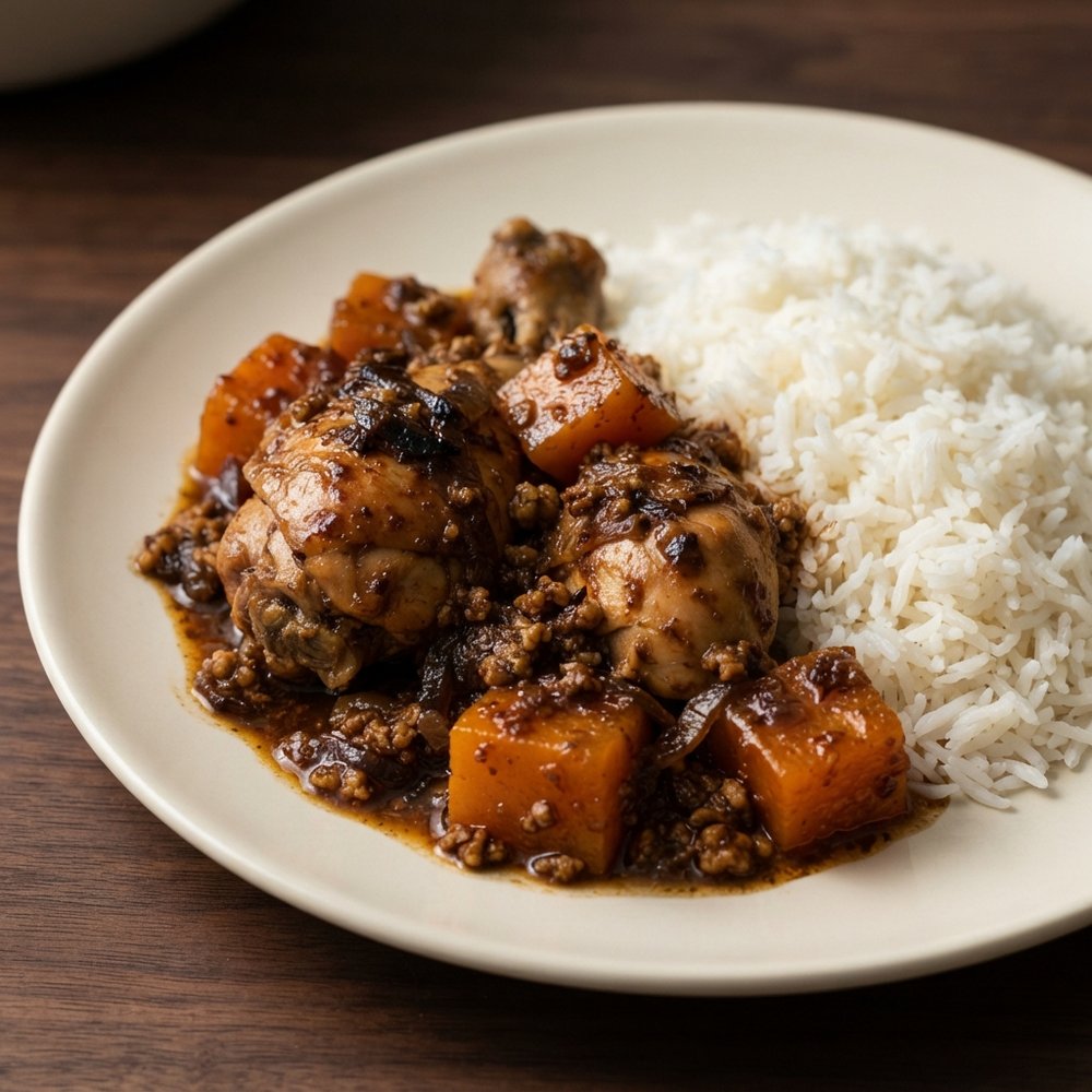 Khoresht Fesenjaan (Chicken with Pomegranate Sauce)