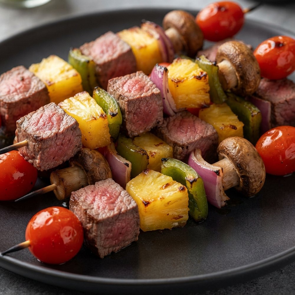 Southwestern Grilled Beef and Pineapple Kebabs
