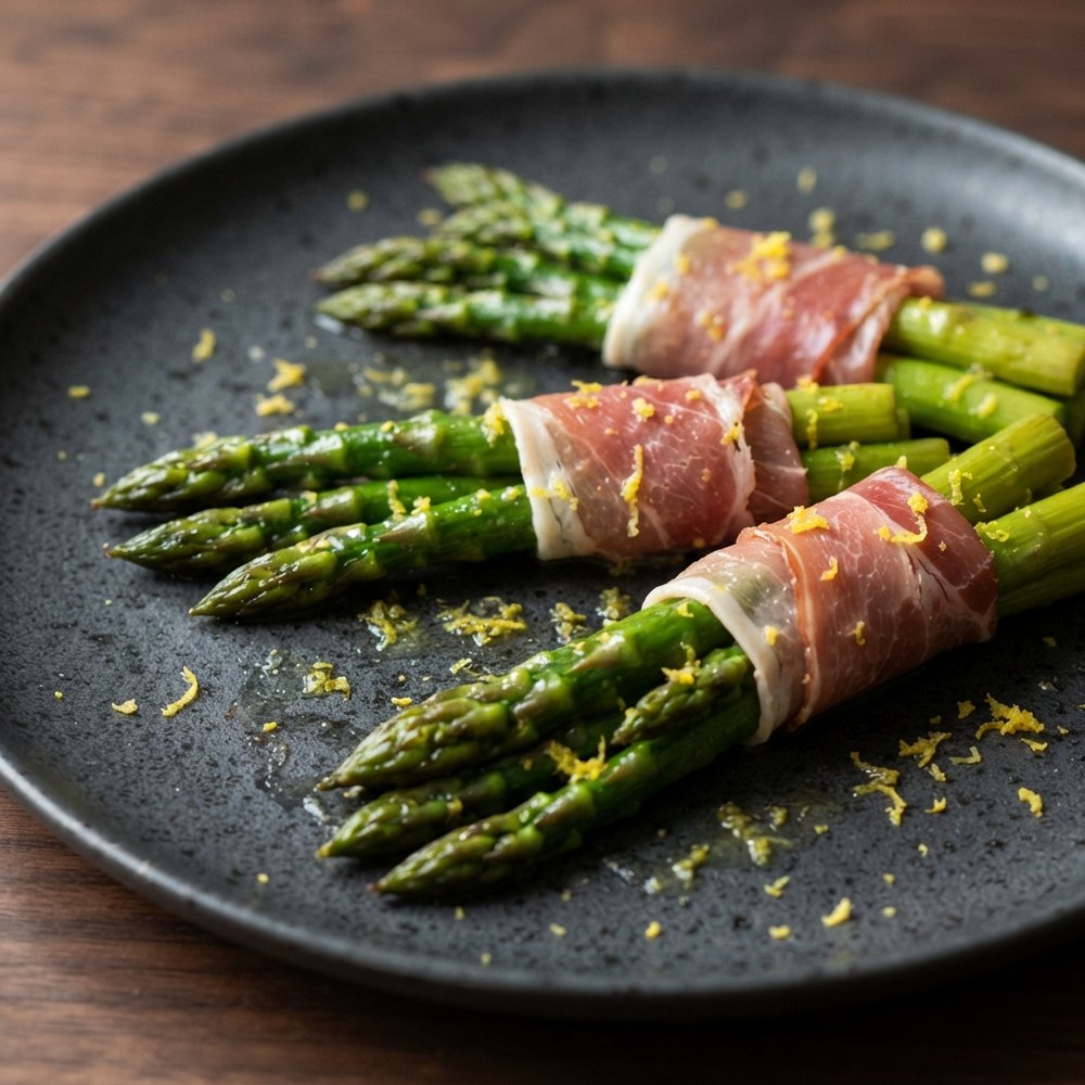 Chilled Asparagus with Prosciutto and Lemon