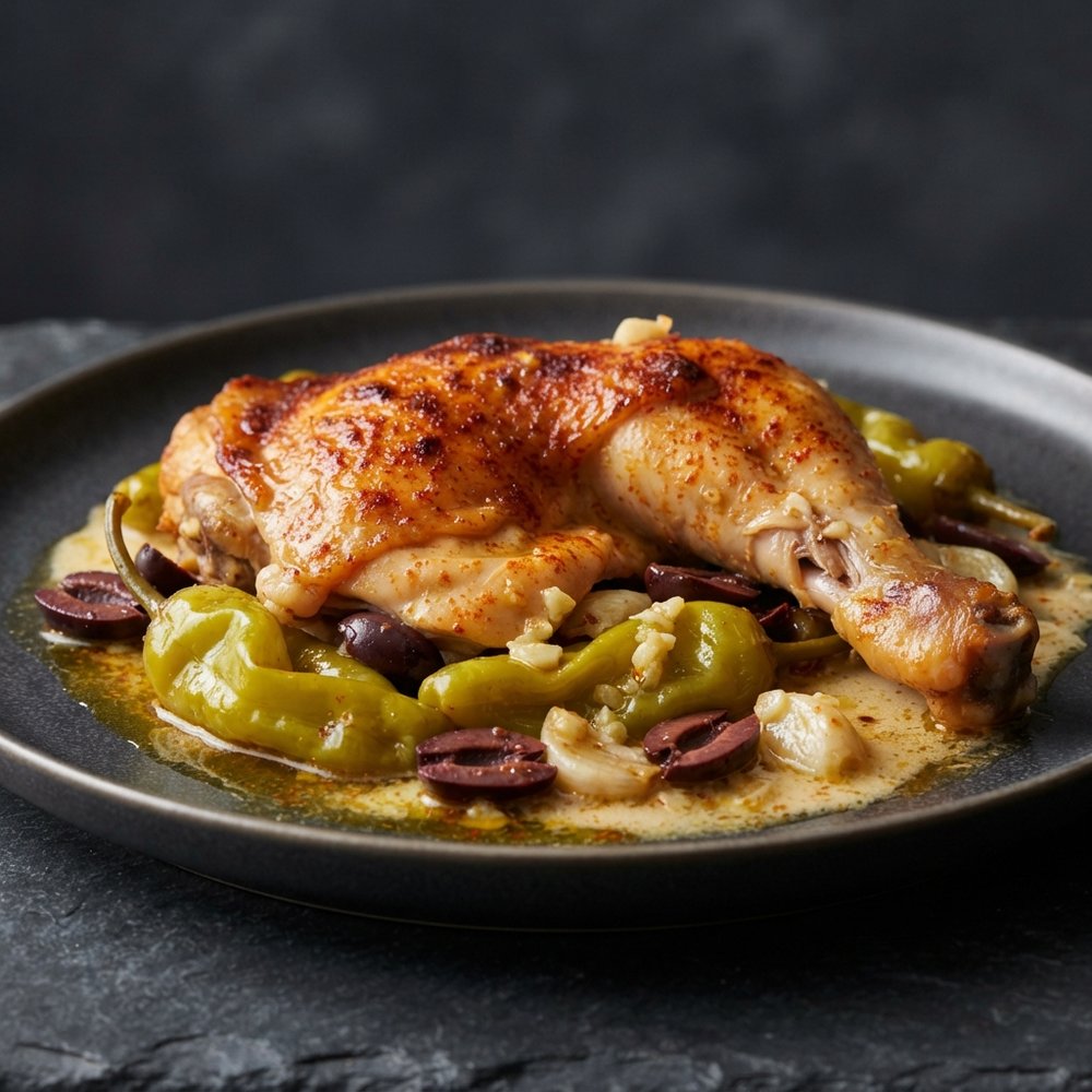 Mediterranean Chicken with Pepperoncini and Kalamatas