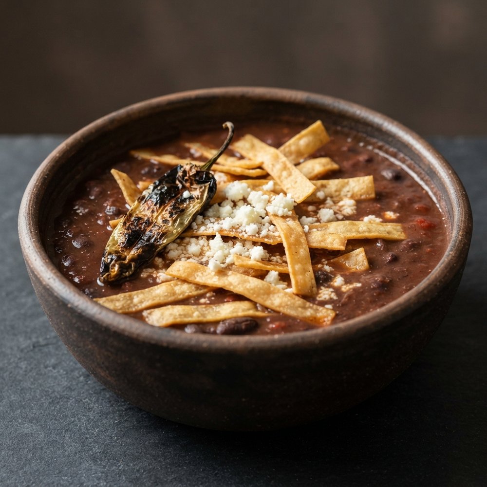 Mexican Bean and Tortilla Soup (Sopa Tarasca)