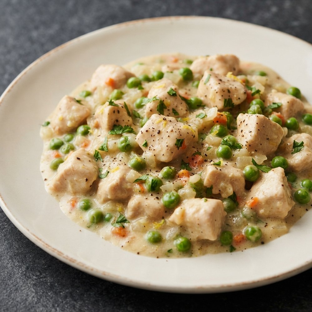 Healthier Slow Cooker Chicken Stroganoff