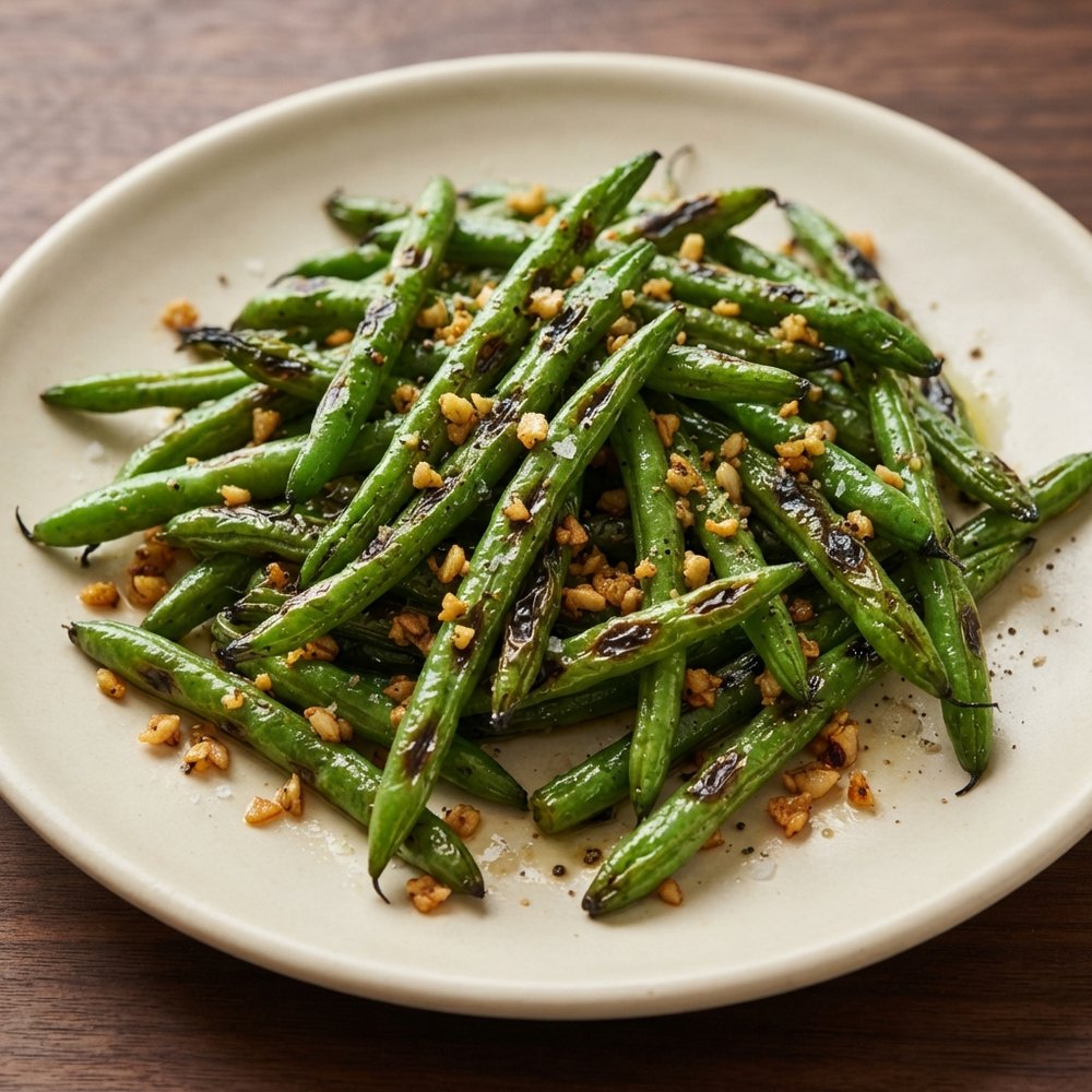 Charred Green Beans on the Grill
