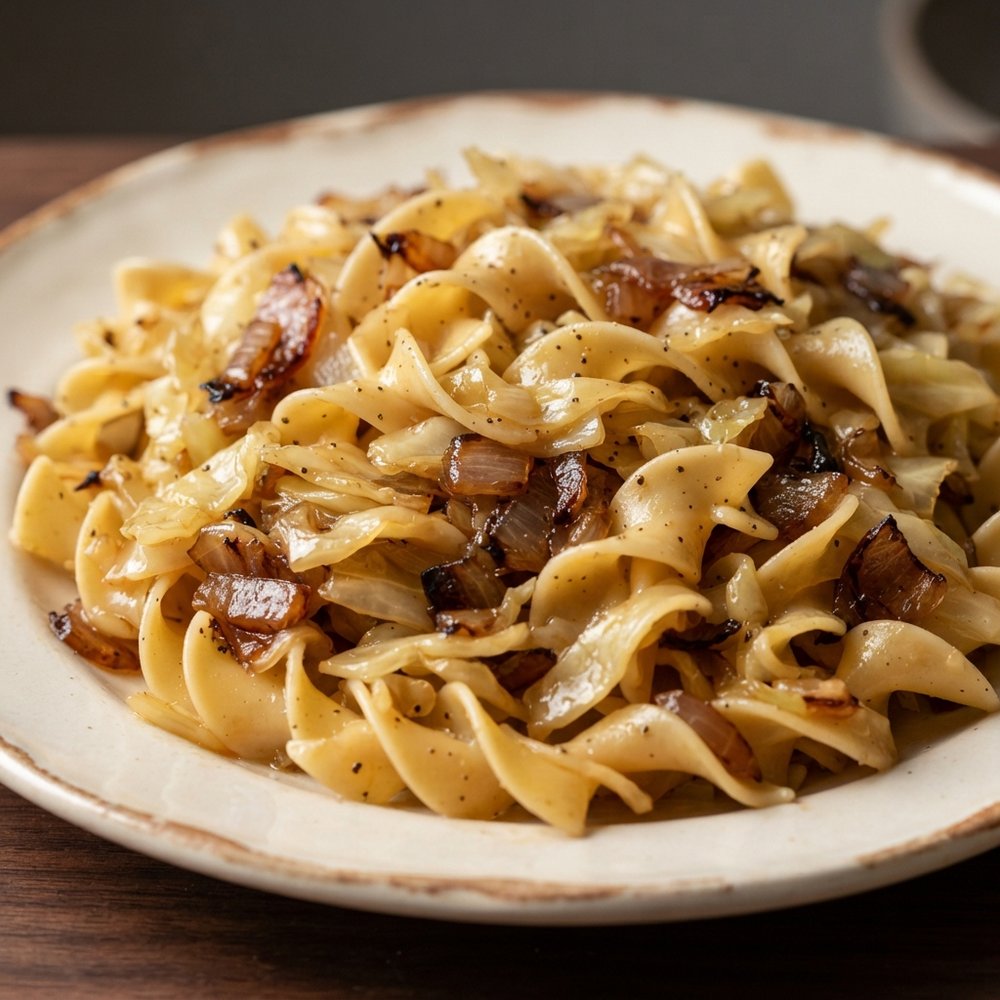 Cabbage Haluski (Egg Noodles with Cabbage and Onions)
