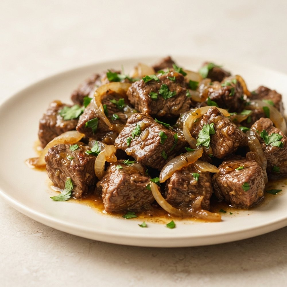 Slow Cooker Garlic-Butter Steak Bites