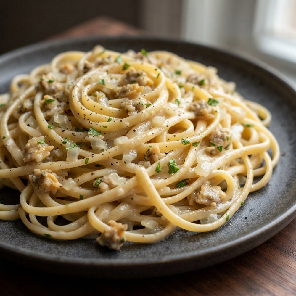 Linguine in Creamy White Clam Sauce