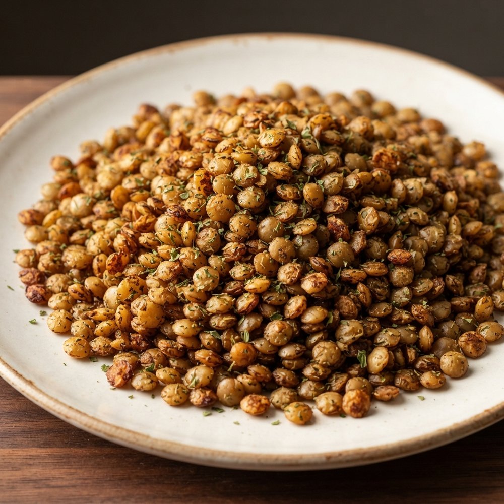 Crispy Skillet-Popped Lentils with Parsley