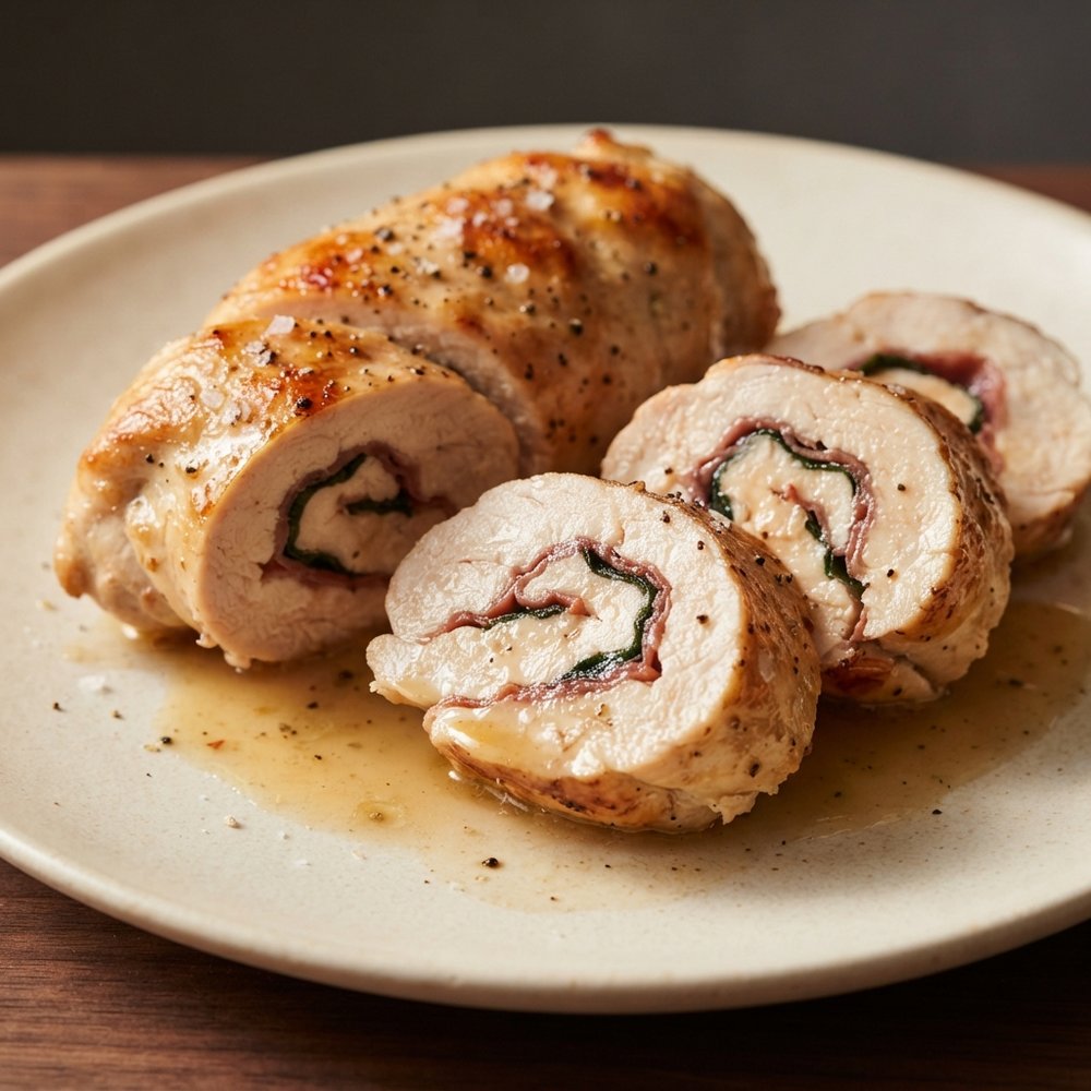 Roman Chicken Saltimbocca Roulades with Prosciutto and Sage