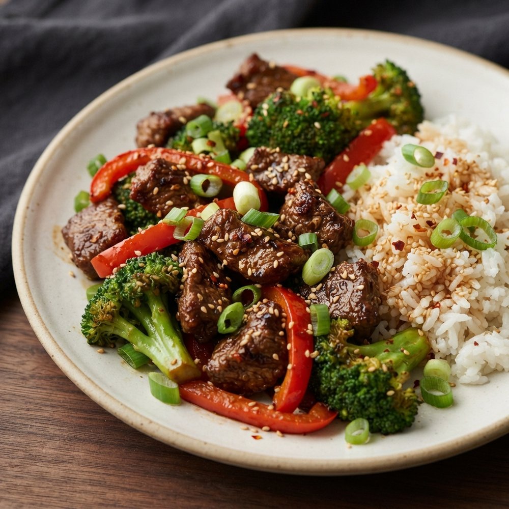 Air-Fried Crunchy Beef with Broccoli