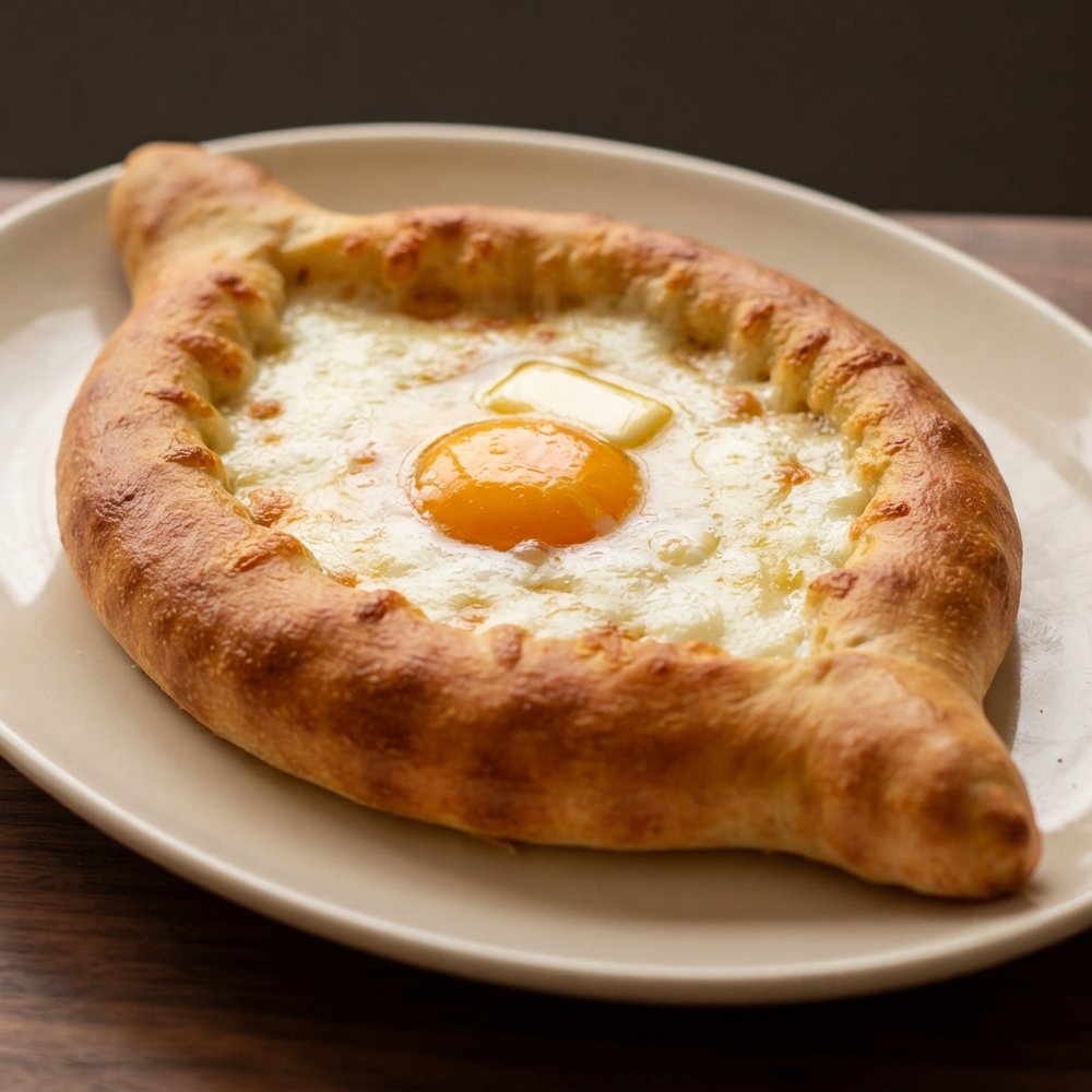 Adjaruli Khachapuri (Georgian Cheese Boat)