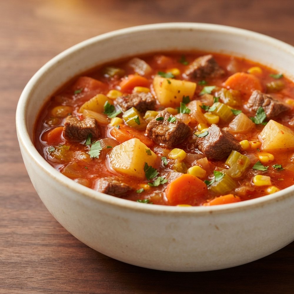 Hearty Beef Round Steak Soup