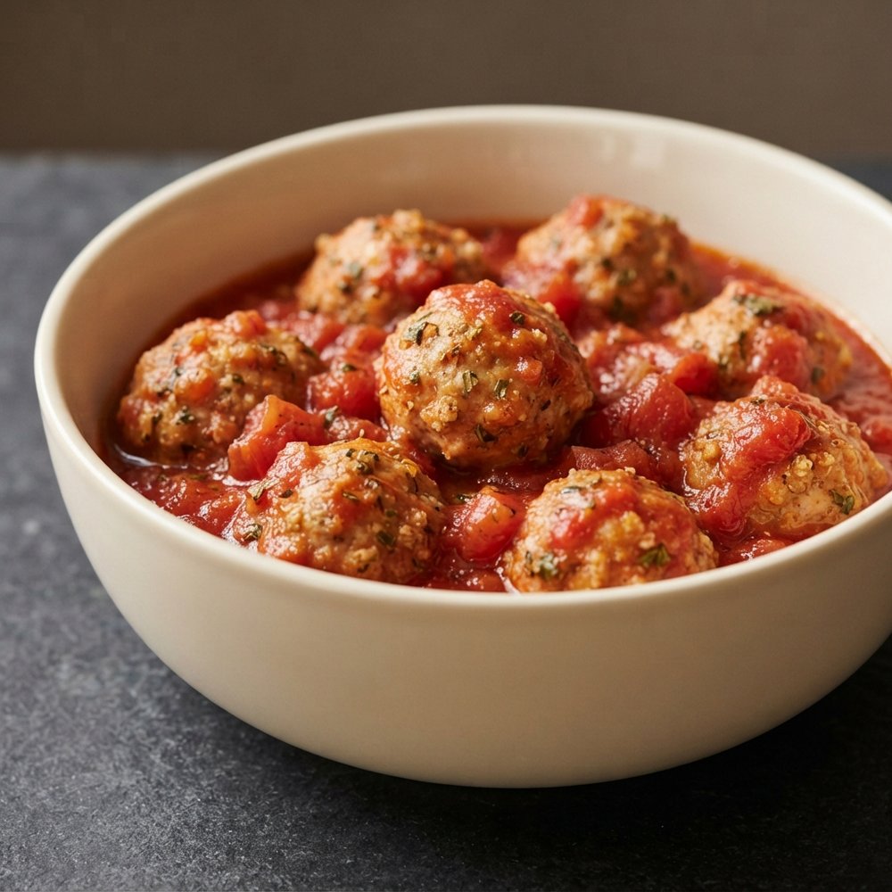 Crockpot Turkey Meatballs with Marinara Tomato Sauce