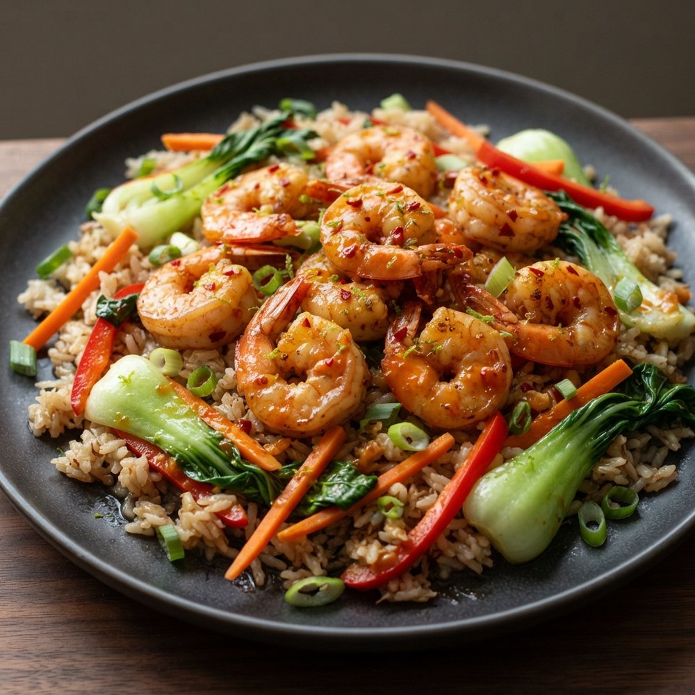 Lime-Chile Shrimp with Coconut and Rice