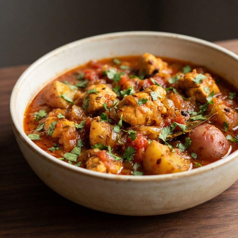 Bengali-Style Chicken and Potato Curry