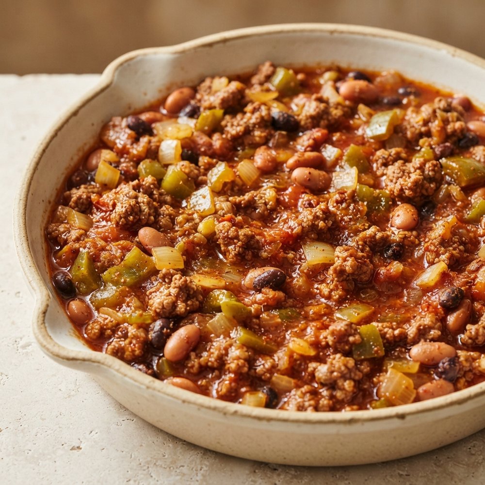 Southern Ground Beef and Bean Skillet