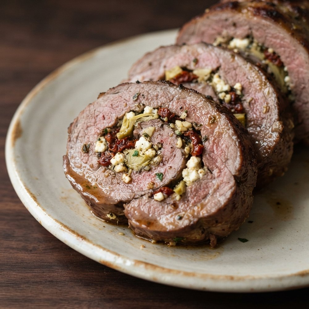 Stuffed Greek Leg of Lamb