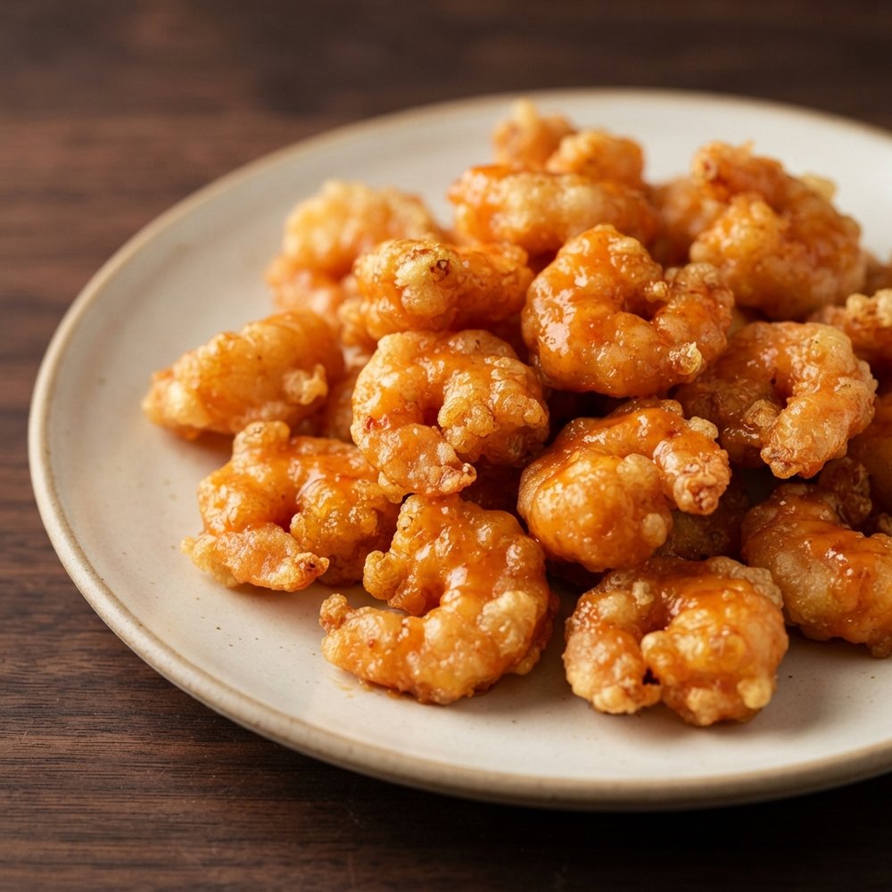 Pan-Fried Rock Shrimp Tempura with Chili-Garlic Sauce