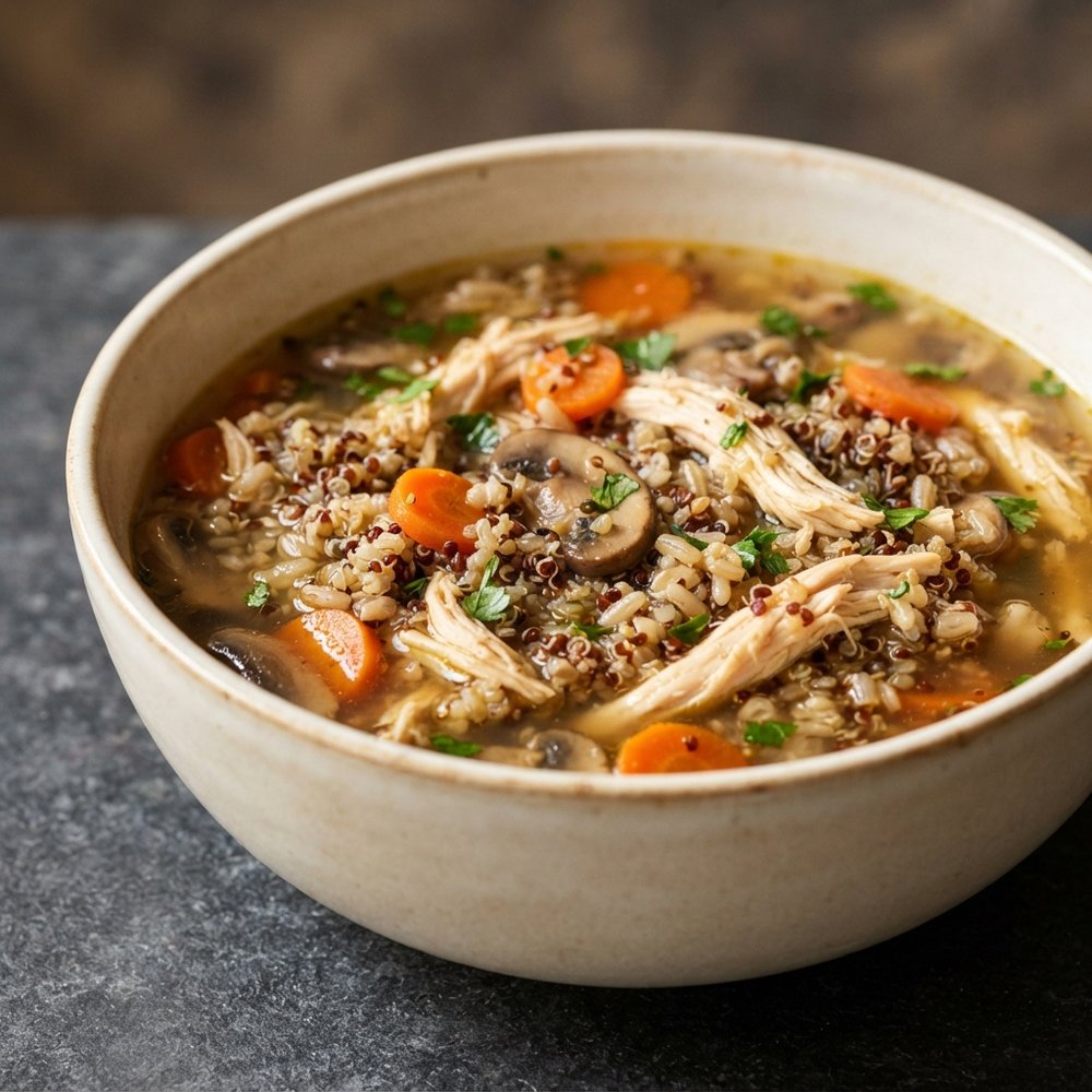 Pressure Cooker Chicken & Quinoa Soup
