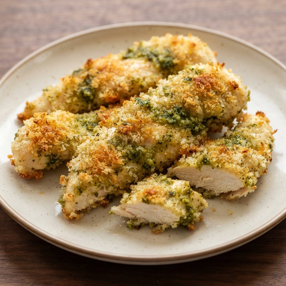 Oven-Baked Pesto Chicken Tenders