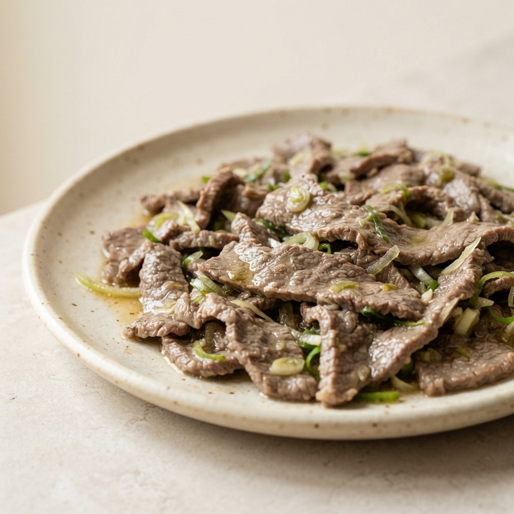 Citrus-Marinated Beef Kelaguen with Soy and Green Onions