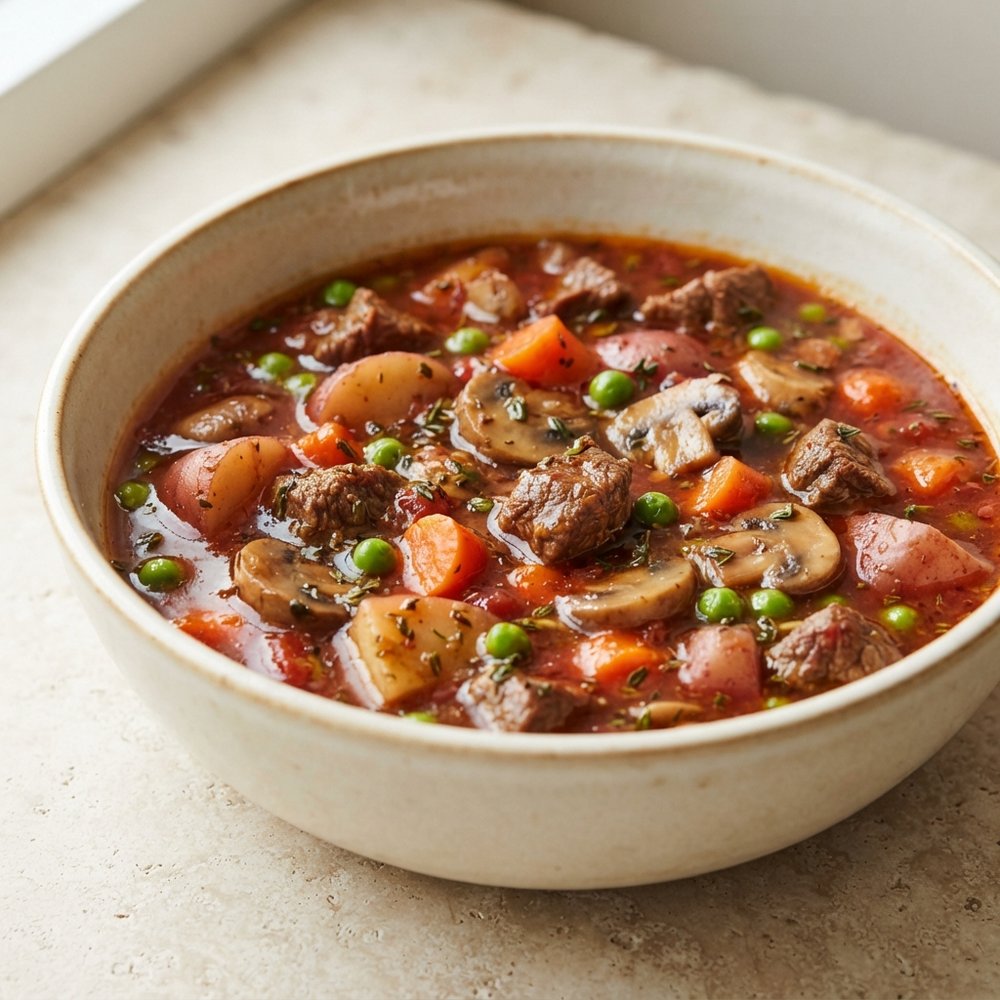 Hearty Venison Stew in a Dutch Oven