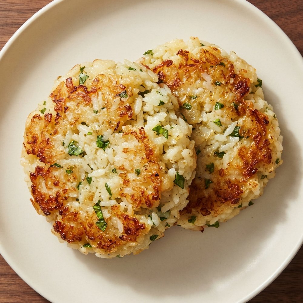 Quick Basil Rice Patties