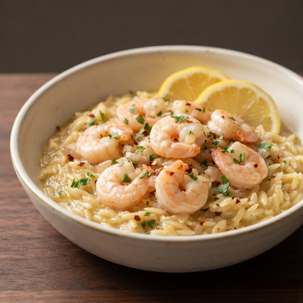 Instant Pot Shrimp Scampi with Orzo