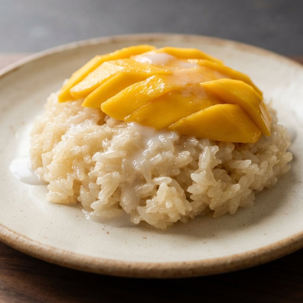 Coconut Sticky Rice with Fresh Mango