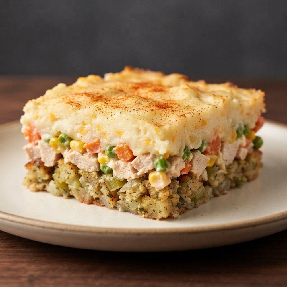 Post-Thanksgiving Turkey Layered Casserole