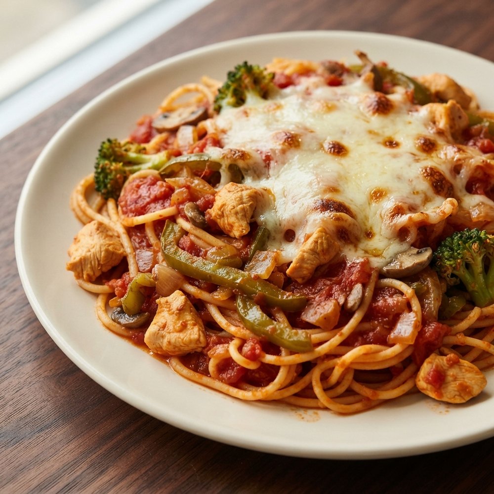 Oven-Baked Chicken Spaghetti Casserole