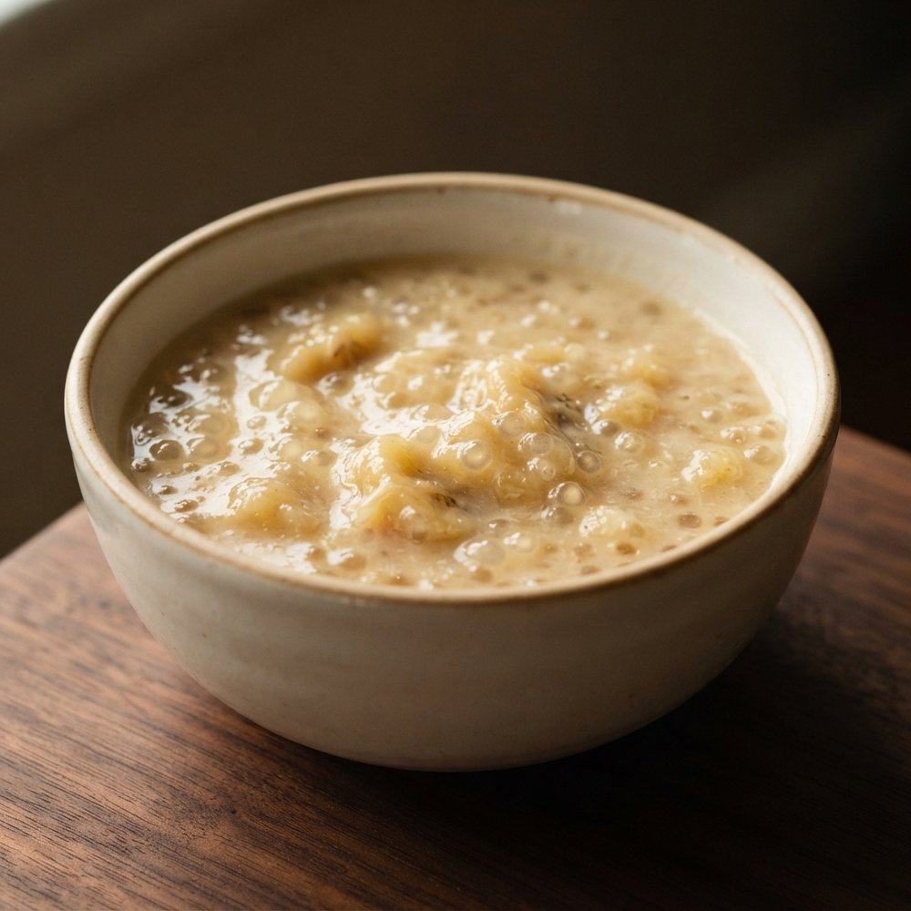 Khmer Banana and Tapioca Coconut Pudding