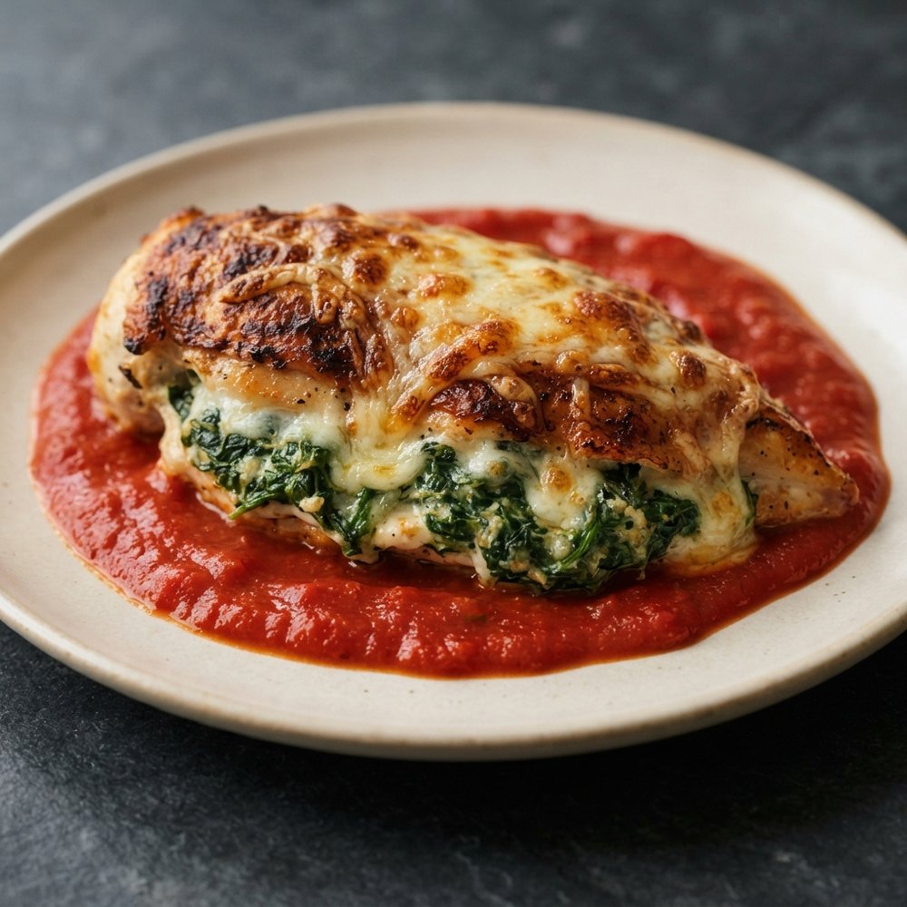 Spinach-Parmesan Stuffed Chicken Florentine