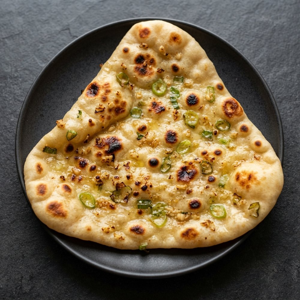 Green Onion Garlic Naan Bread