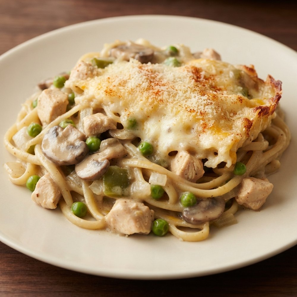 Deluxe Chicken or Turkey Tetrazzini Bake
