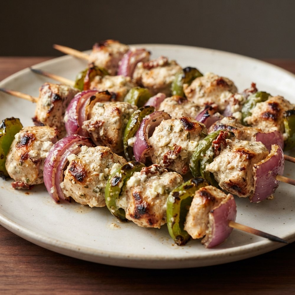 Greek-Style Yogurt-Marinated Chicken Skewers