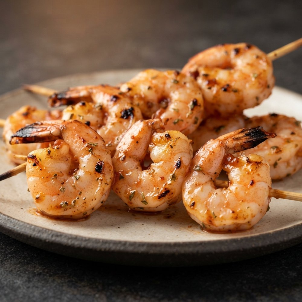 Ultimate Grilled BBQ Shrimp Skewers