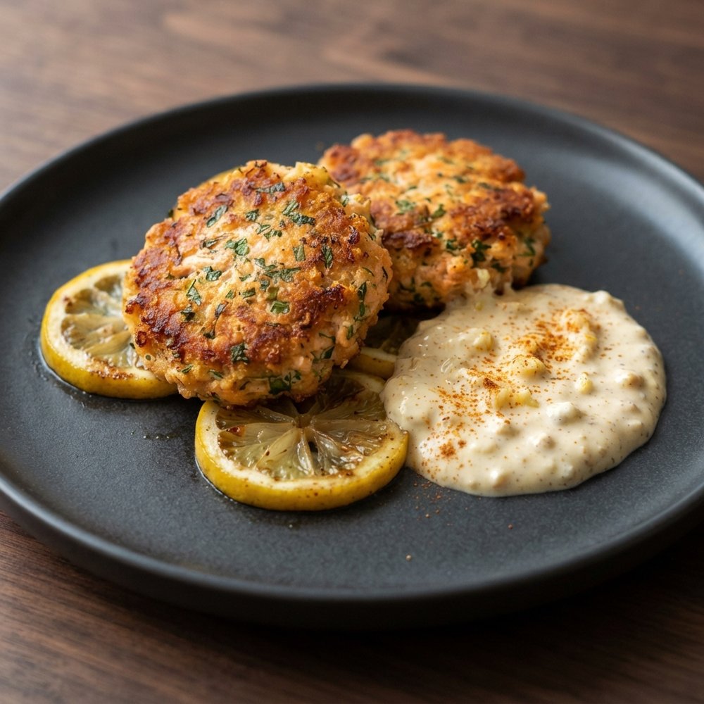 Crispy Air-Fried Salmon Cakes