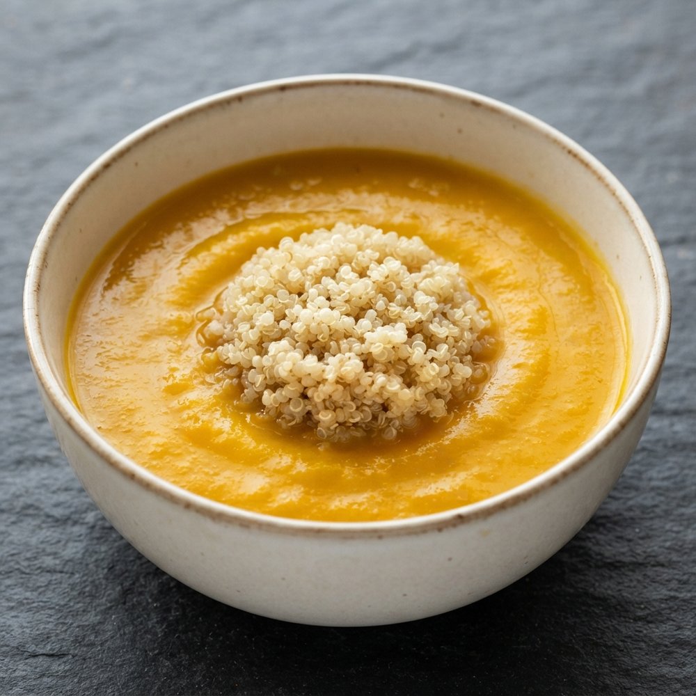 Butternut Squash–Ginger Soup with Quinoa