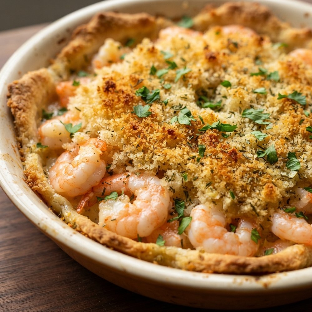Classic Shrimp DeJonghe Casserole