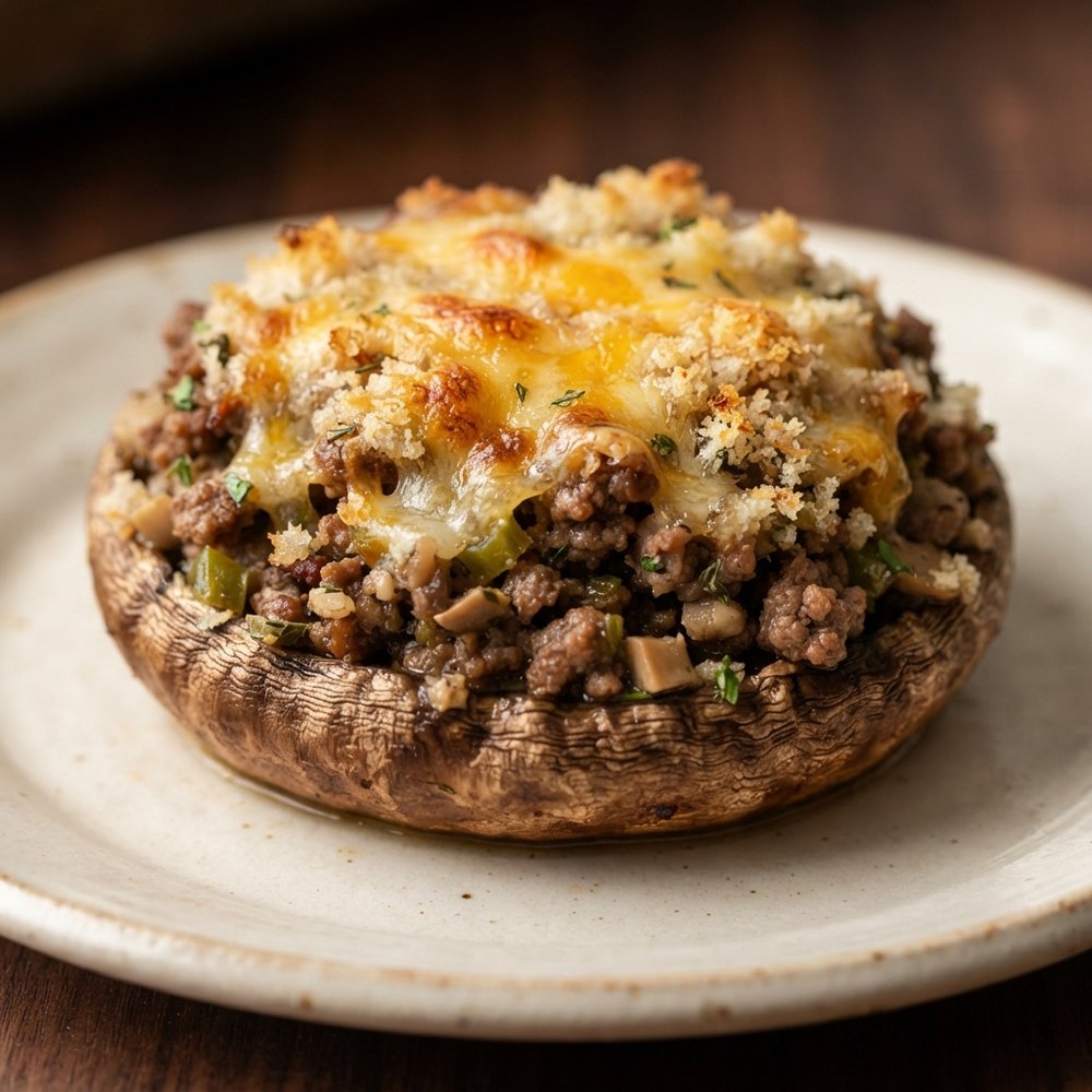 Andie’s Cheddar-Stuffed Mushroom Caps