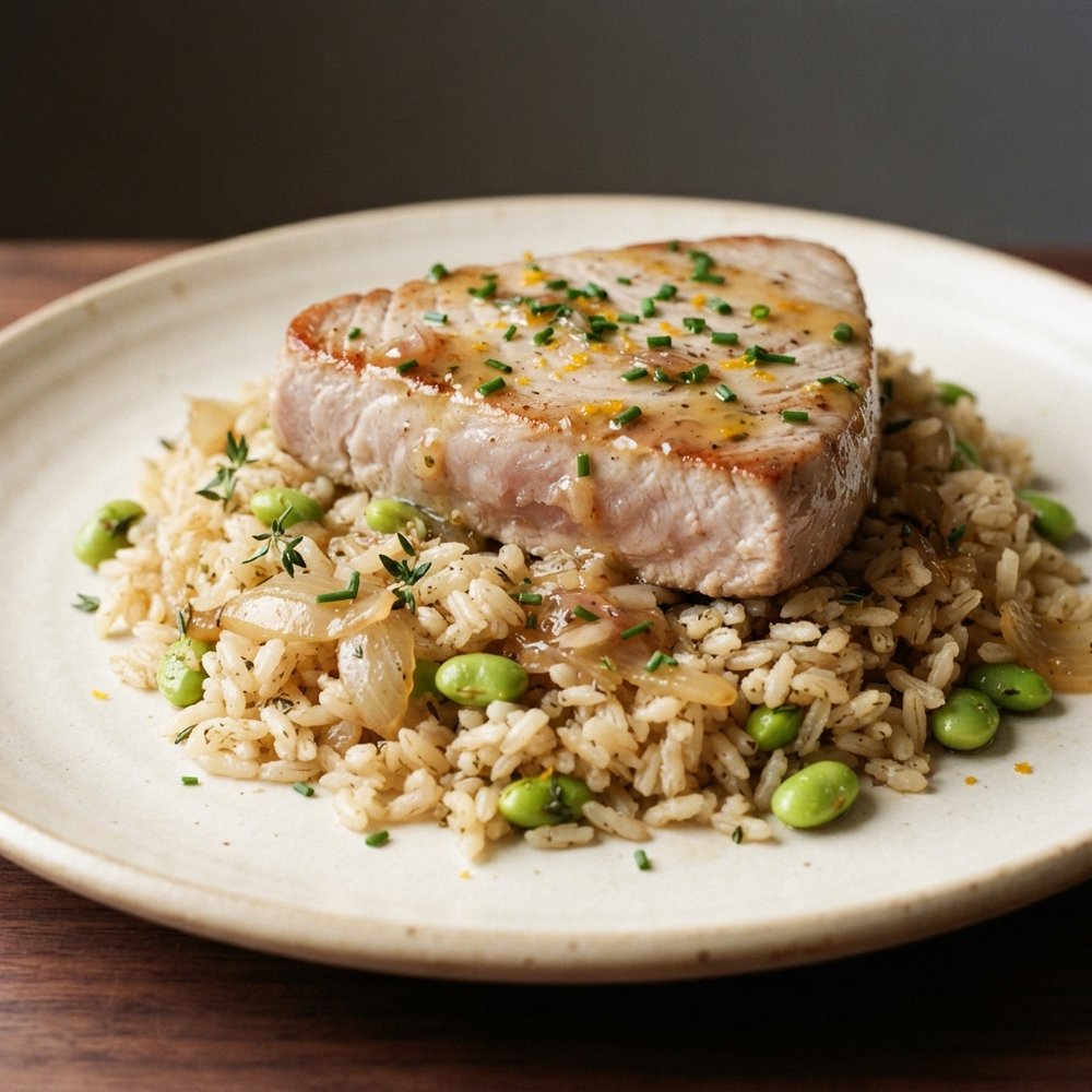 Tuna with Rice Pilaf